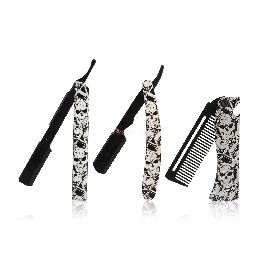 Mens Grooming Barber - 2026 Barber Folding Straight Razor Shaving