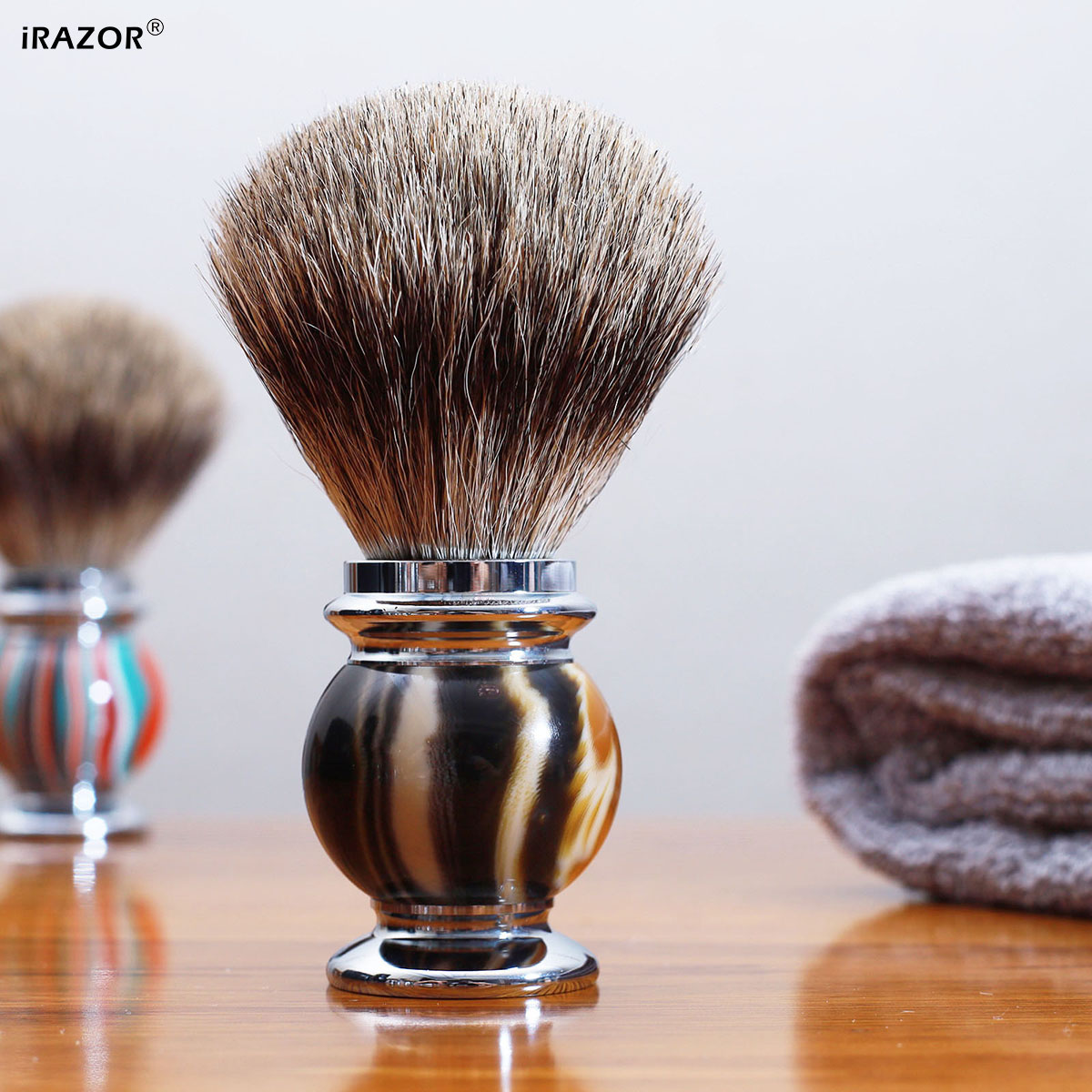 iRAZOR Silvertip Shaving Brush - Mens Grooming Barber 评论和价格