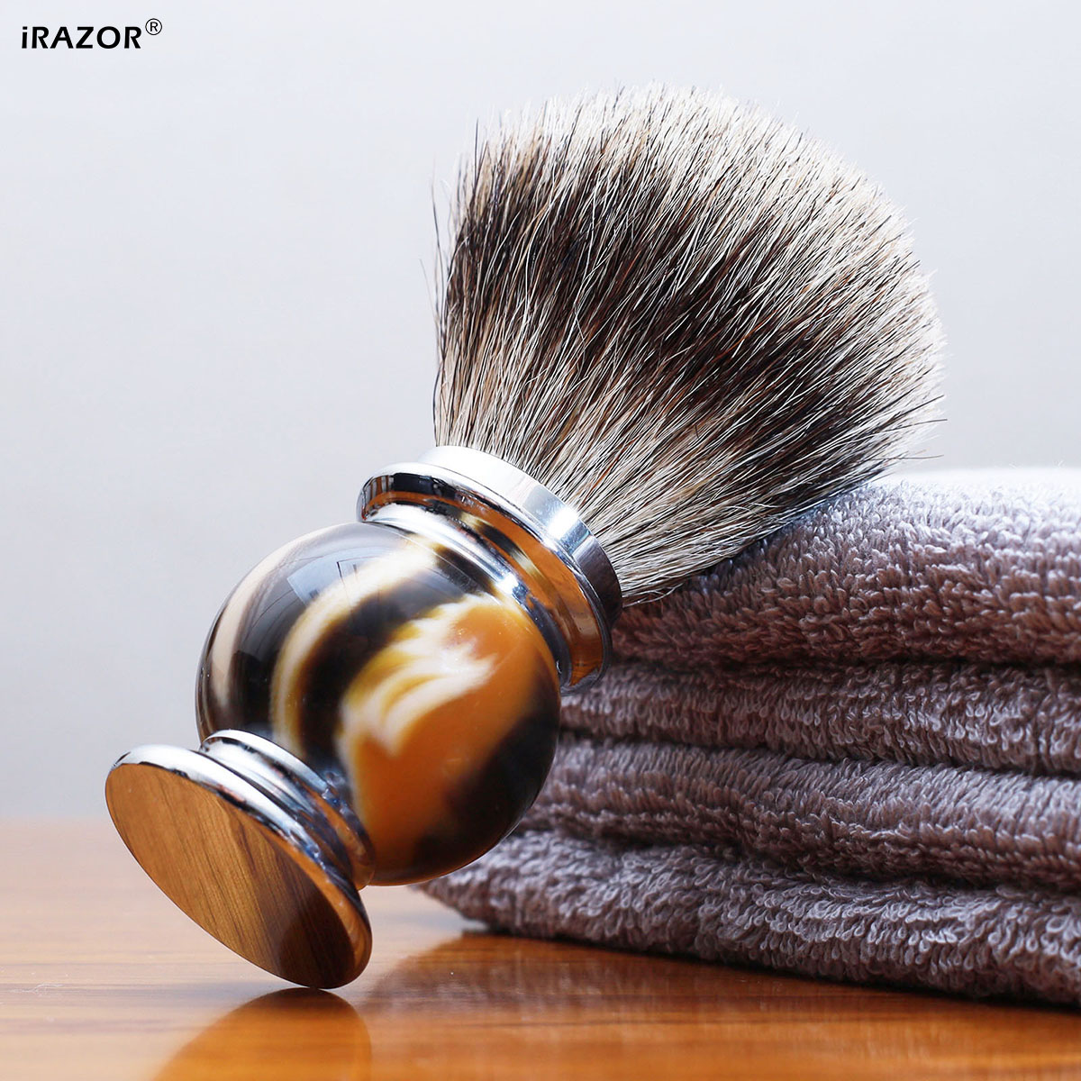 iRAZOR Silvertip Shaving Brush - Mens Grooming Barber 评论和价格