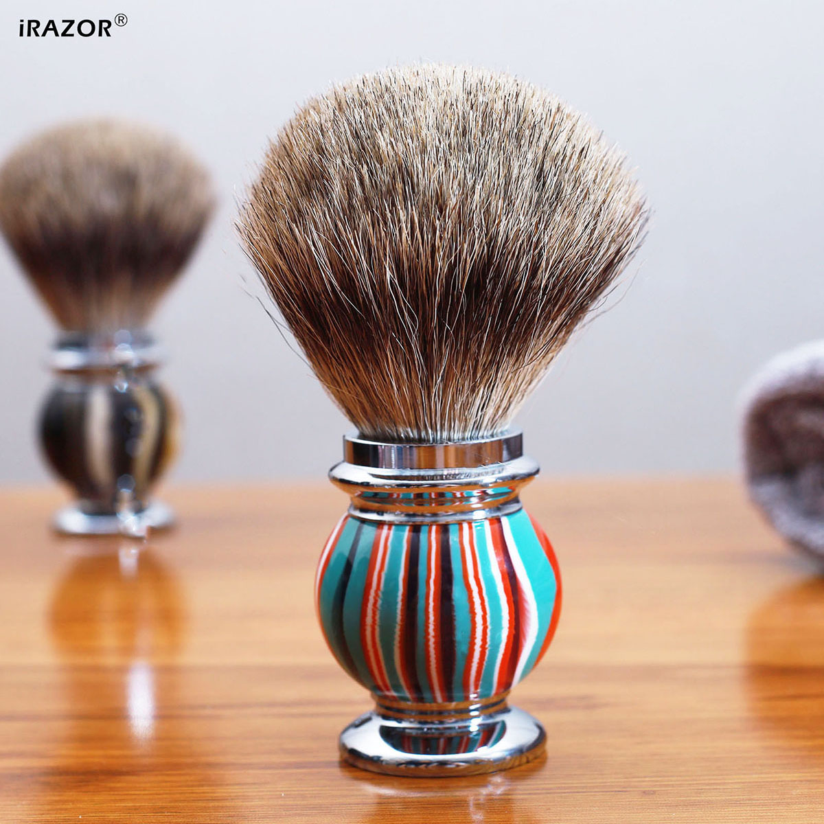 iRAZOR Silvertip Shaving Brush - Mens Grooming Barber 评论和价格