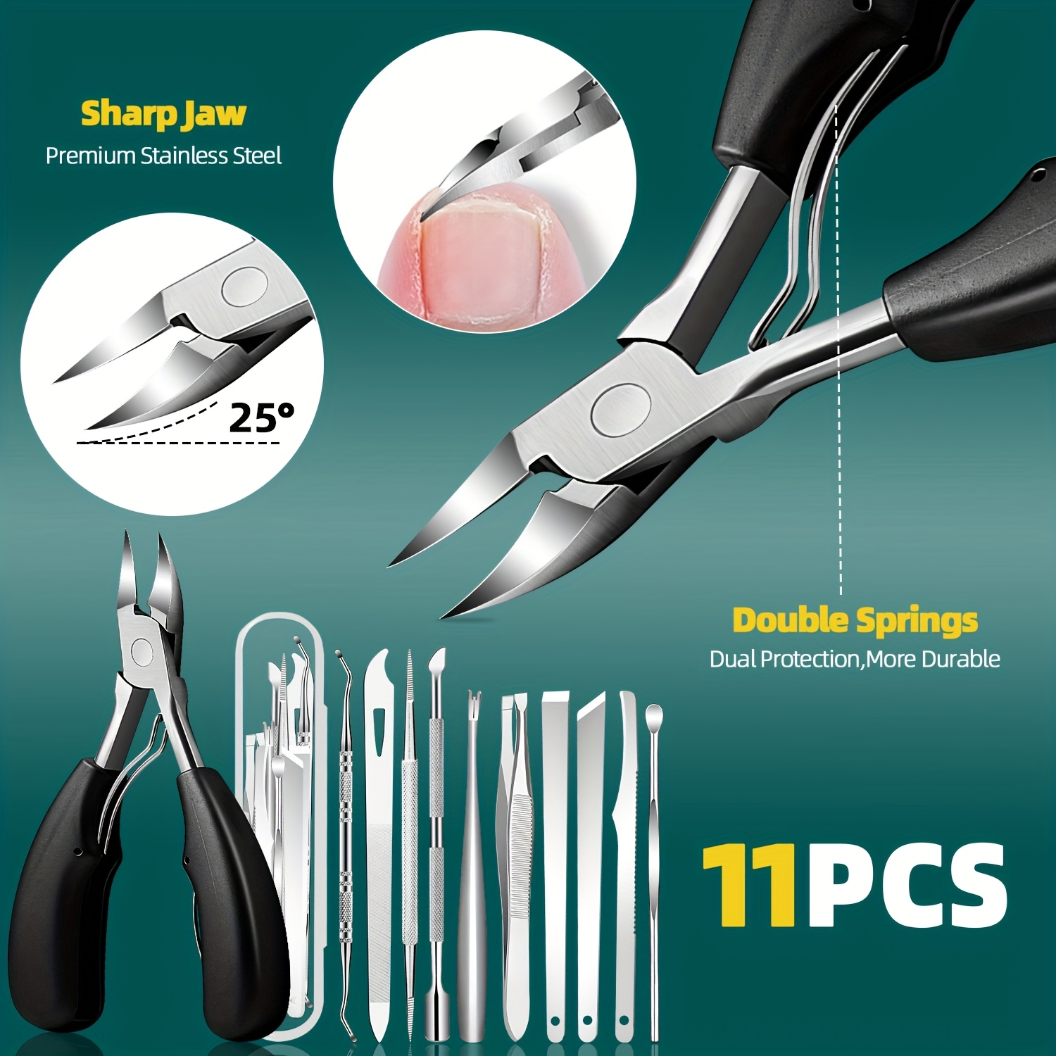 1/11/12pcs Stainless Steel Toe - Nail Care Kit Mens 评论和价格