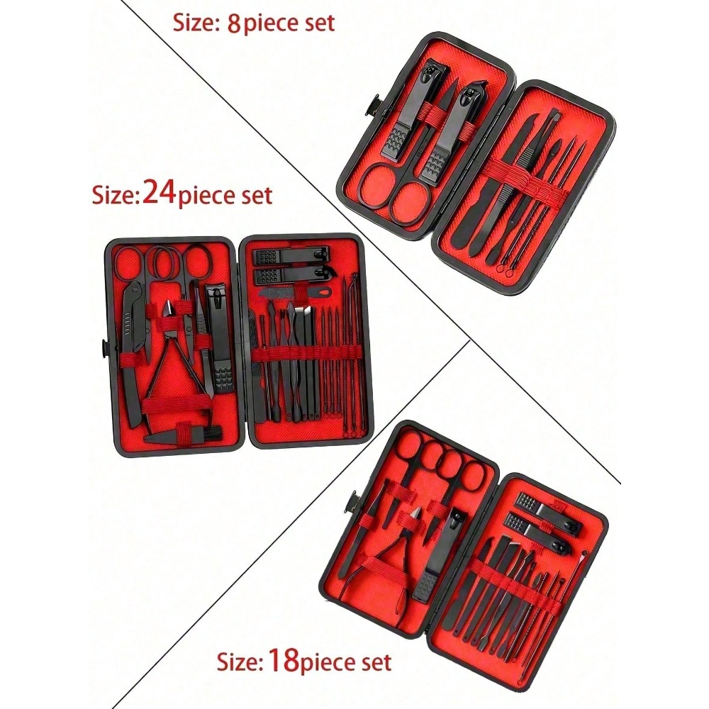 8/24pcs Professional Manicure  - Nail Care Kit Mens 评论和价格